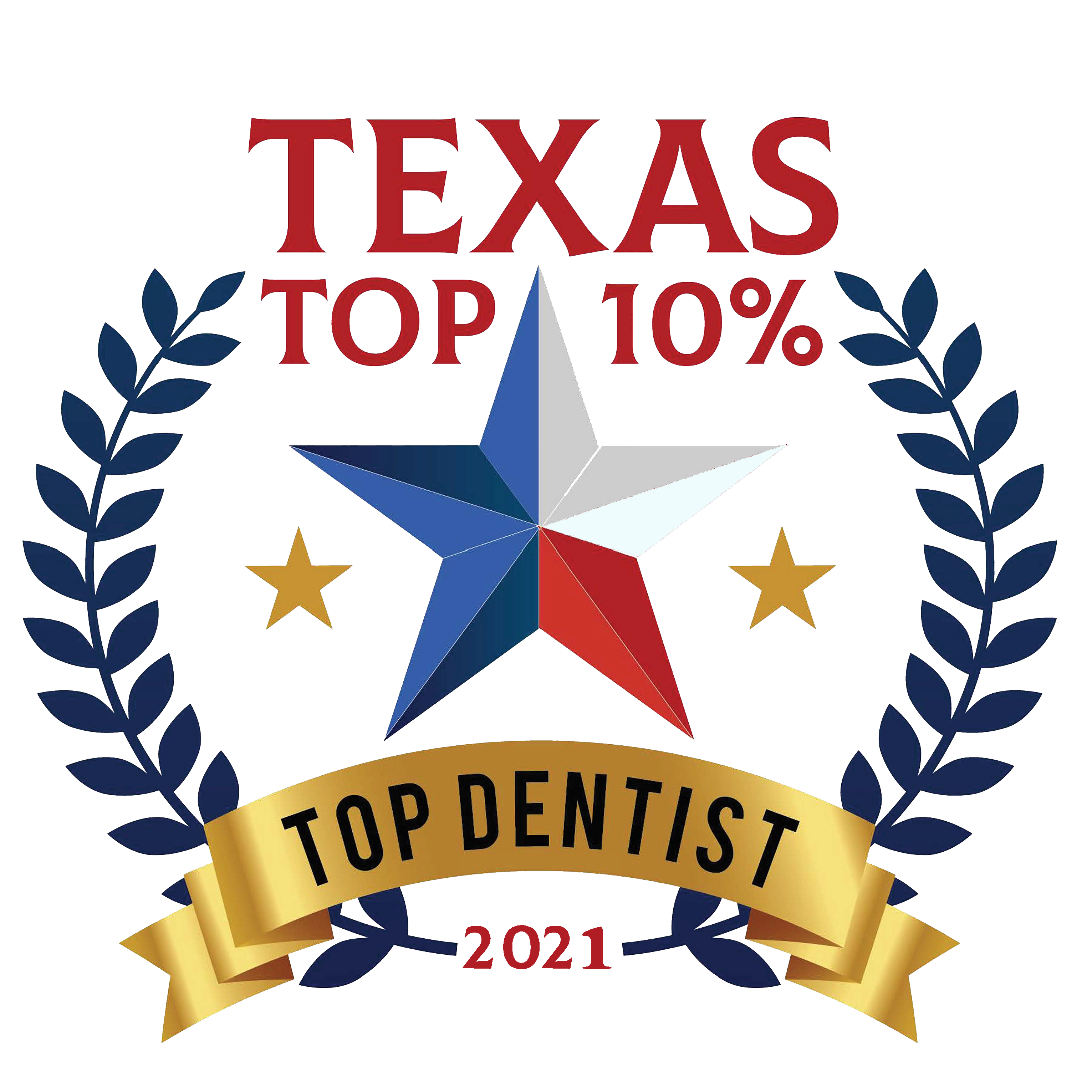 2021 Top Dentist Award transparent